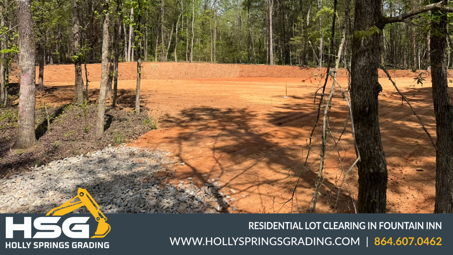 Residential Lot Clearing in Fountain Inn | Holly Springs Grading