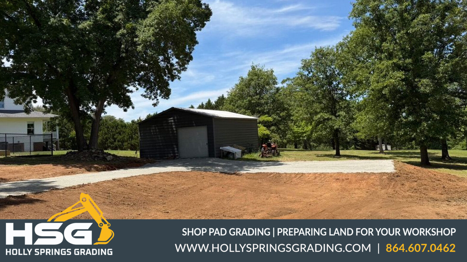 Steel Building Grading | Holly Springs Grading